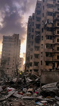 Bejrut po bombardowaniu