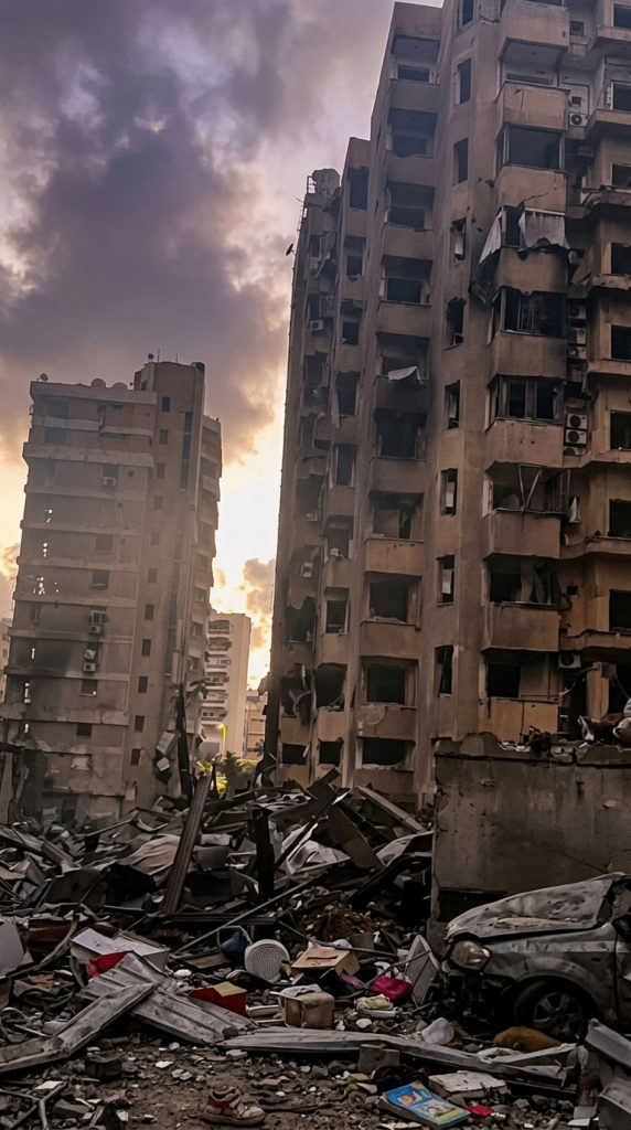 Bejrut po bombardowaniu